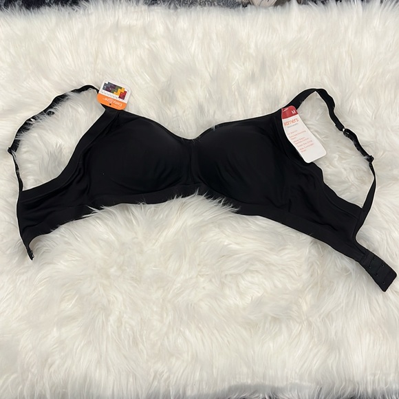 Warner's Women's Black Easy Does It® Seamless Stretch Wireless Bra XL - Picture 5 of 6